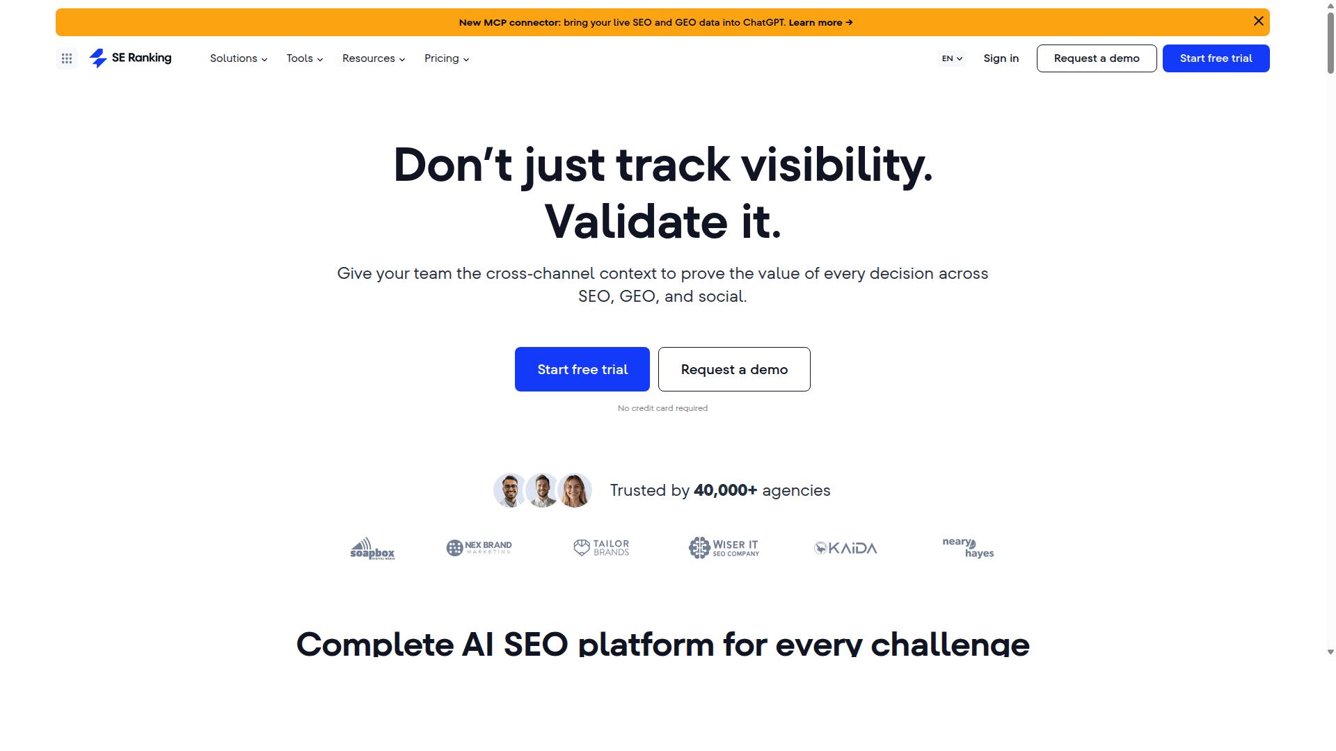 SE Ranking AI Writer website
